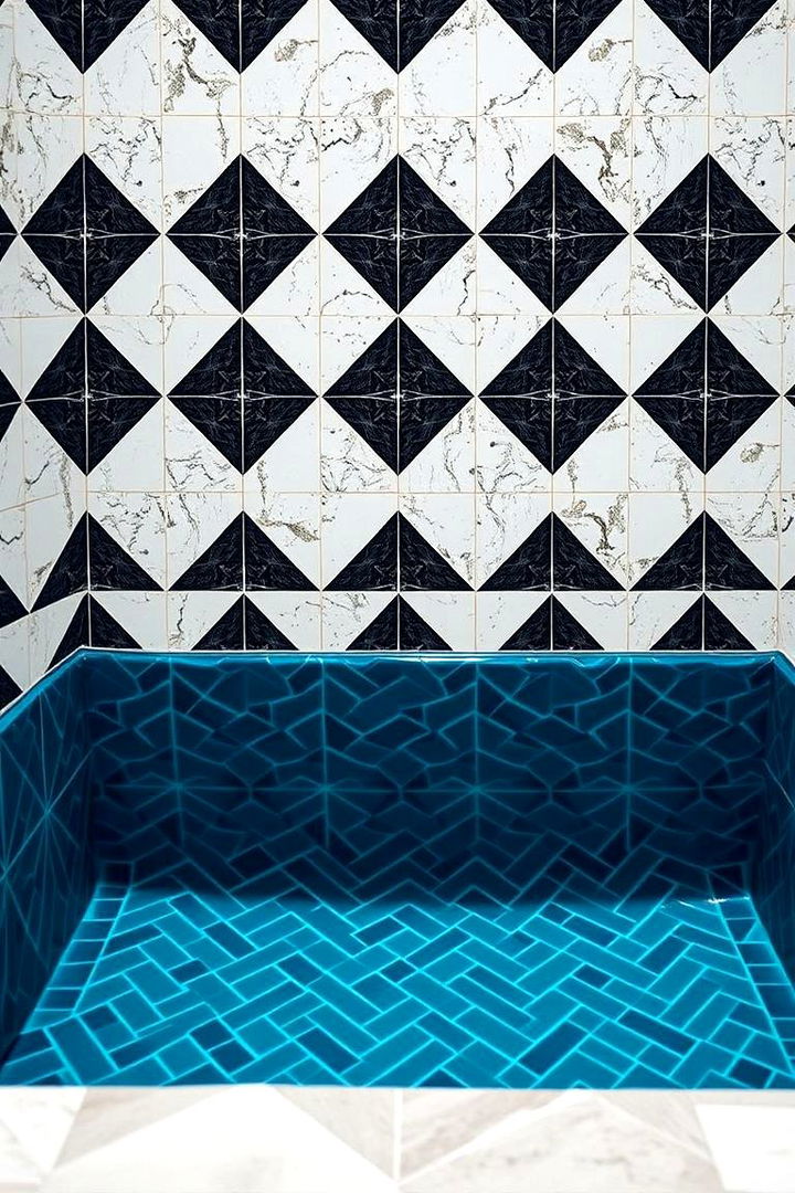 Geometric Patterned Plunge Pool - 22 Plunge Pool Ideas