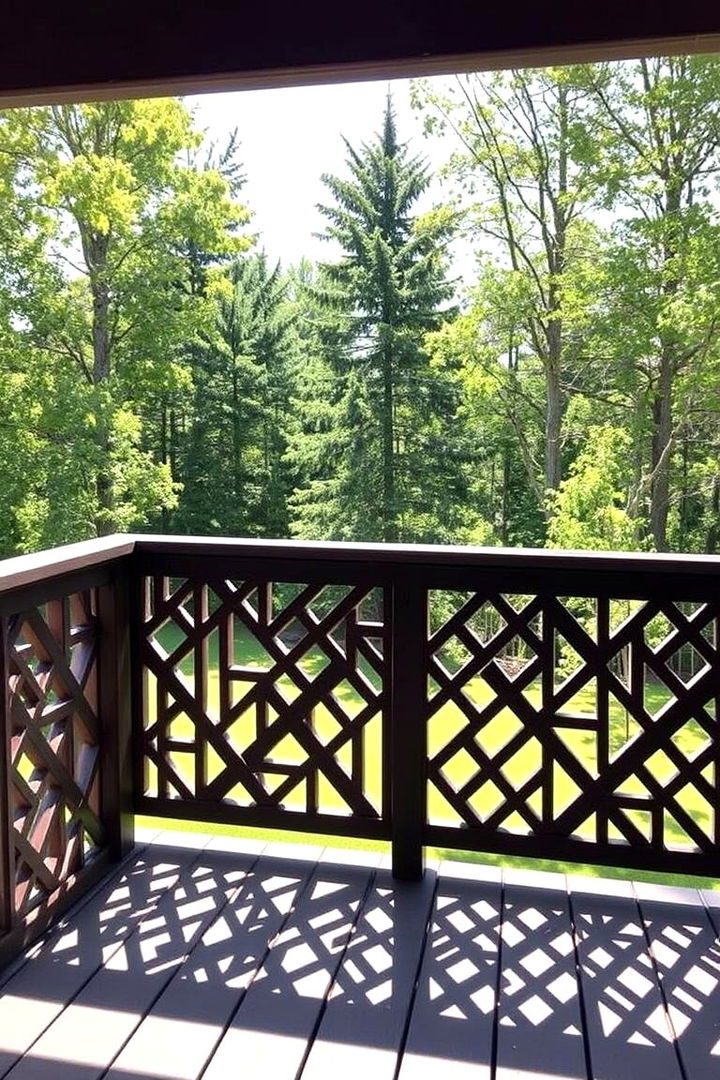 Geometric Patterned Railing - 22 Deck Railing Ideas