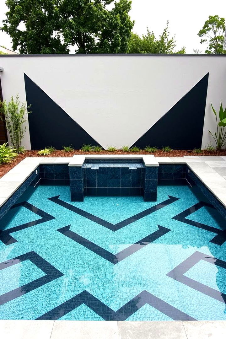 Geometric Patterned Spool Pool - 22 Spool Pool Ideas