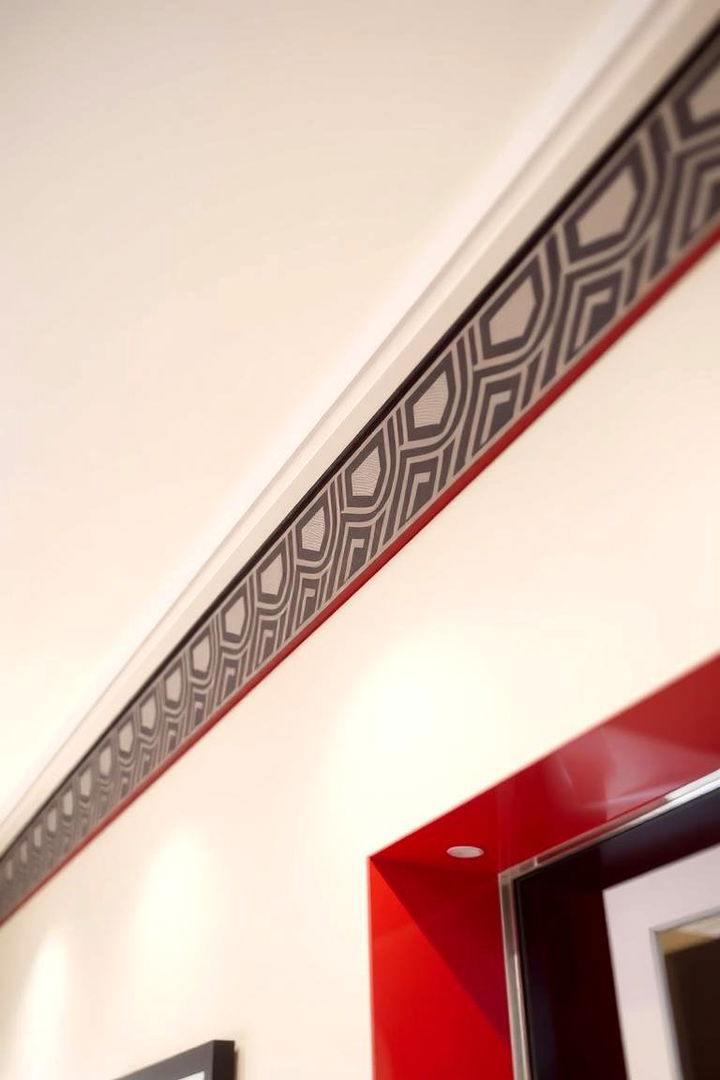 Geometric Patterned Trim - 22 Ceiling Trim Ideas