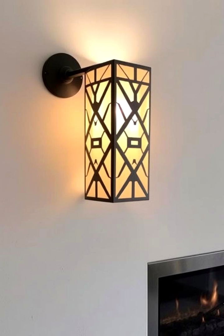 Geometric Patterns - 22 Fireplace Sconces Ideas