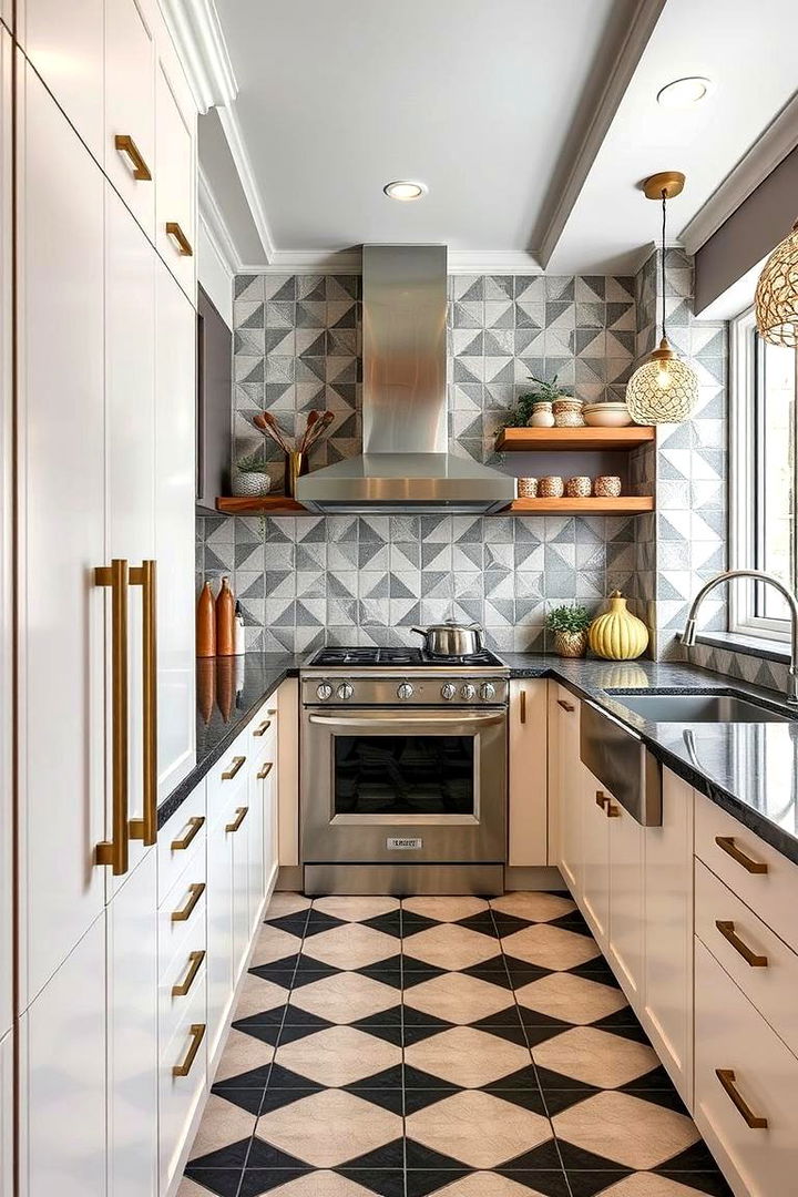 Geometric Patterns - 22 Mid-century Modern Kitchen Ideas