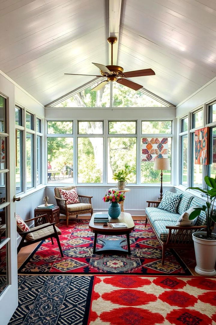 Geometric Patterns - 22 Mid-century Modern Sunroom Ideas