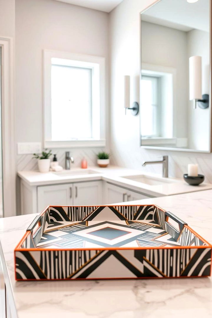 Geometric Patterns - 22 Bathroom Tray Ideas