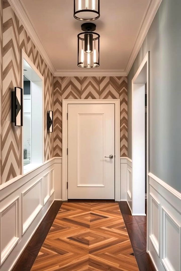 Geometric Patterns - 22 Wainscoting Entryway Ideas