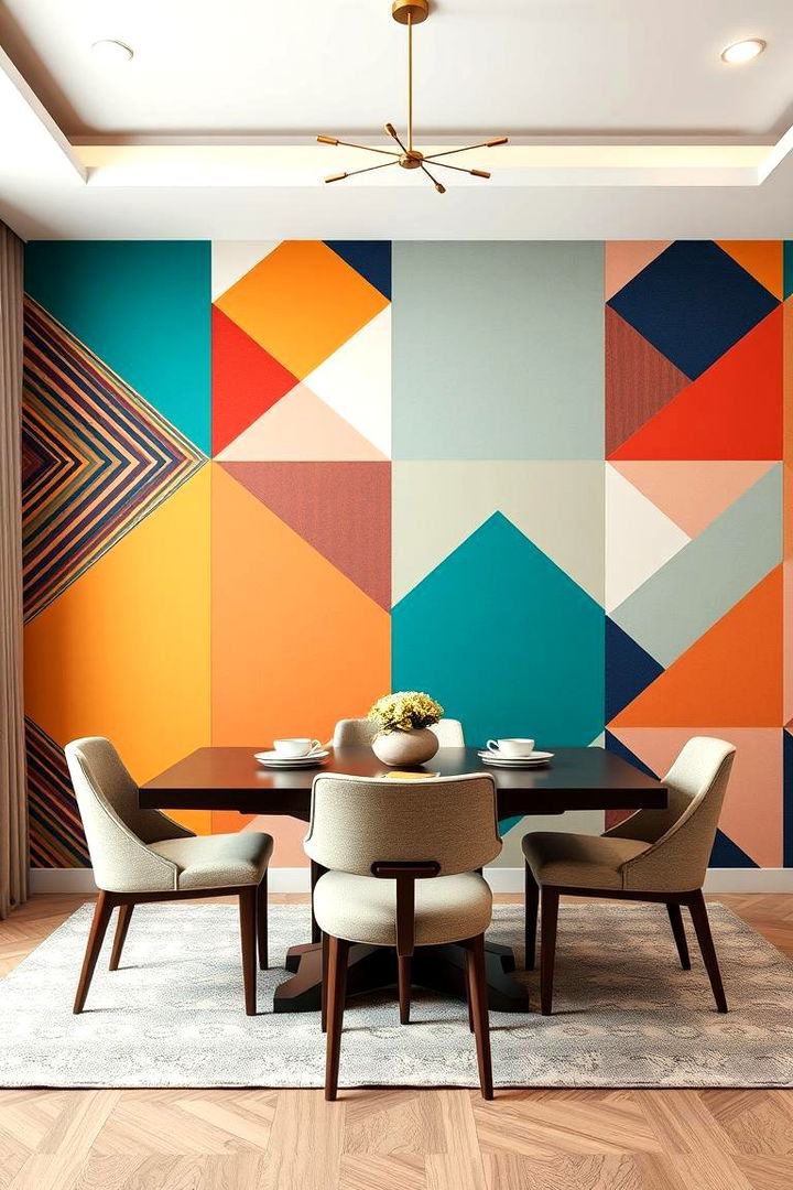 Geometric Patterns - 22 Dining Room Wall Decor Ideas