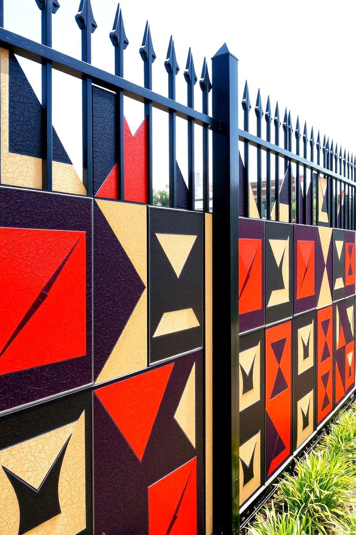 Geometric Patterns - 22 Fence Painting Ideas