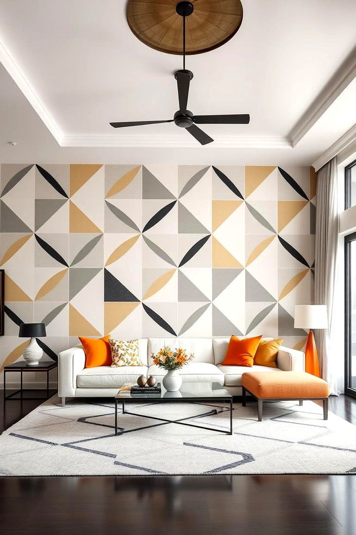 Geometric Patterns Focus - 22 Aesthetic Living Room Ideas