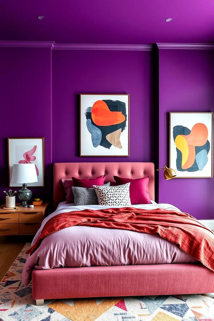 Geometric Patterns and Designs - 22 Dark Purple Bedroom Ideas