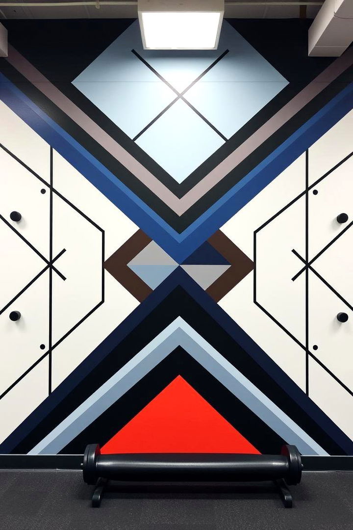 Geometric Patterns and Lines - 22 Gym Murals