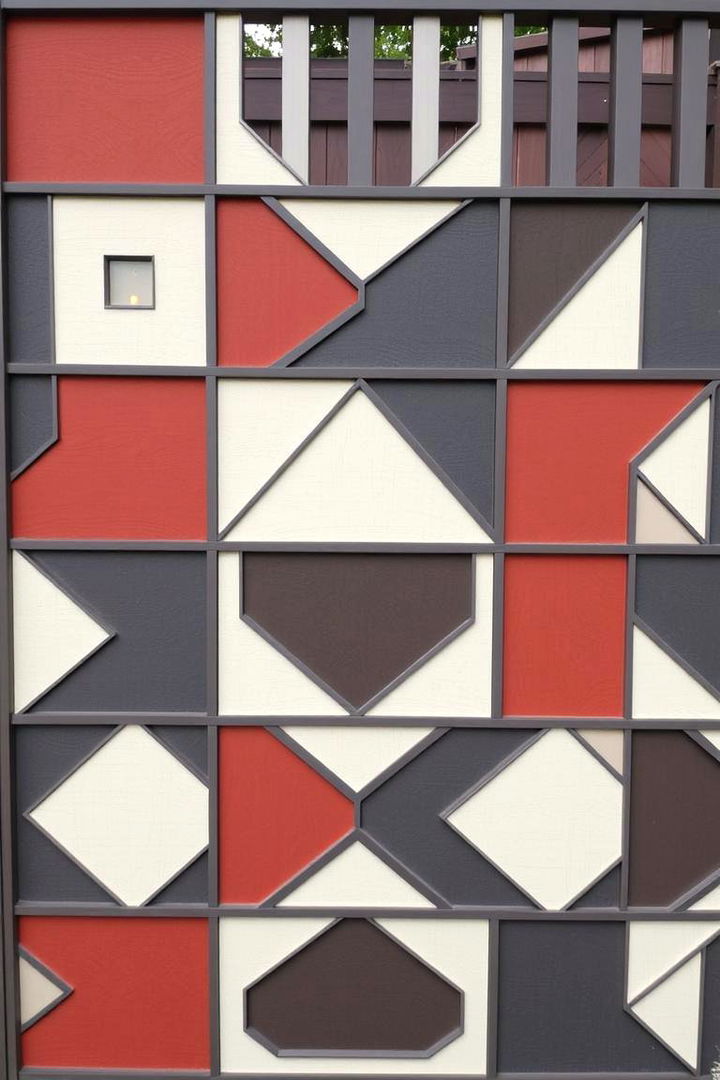 Geometric Patterns that Create Modern Visual Interest - 22 Fence Art Ideas
