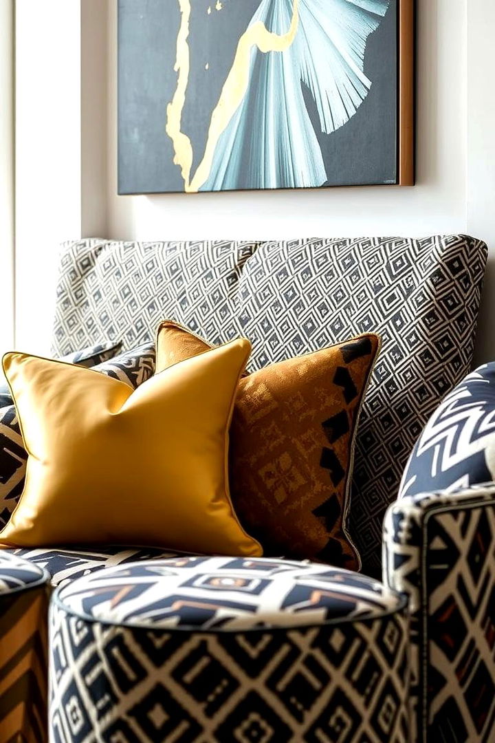 Geometric Patterns with Gold - 22 Gold Bathroom Ideas
