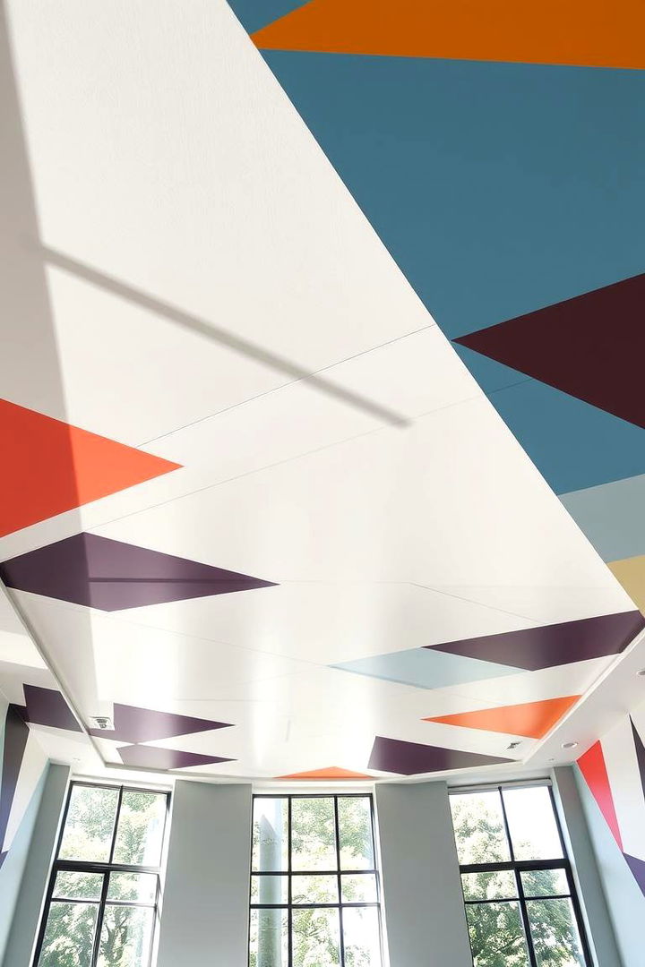 Geometric Patterns with Paint - 22 Ceiling Paint Ideas