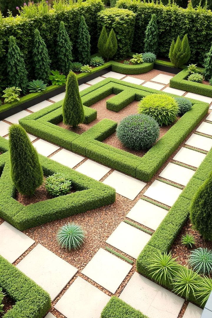 Geometric Planting Shapes - 22 Mid-century Modern Landscaping Ideas