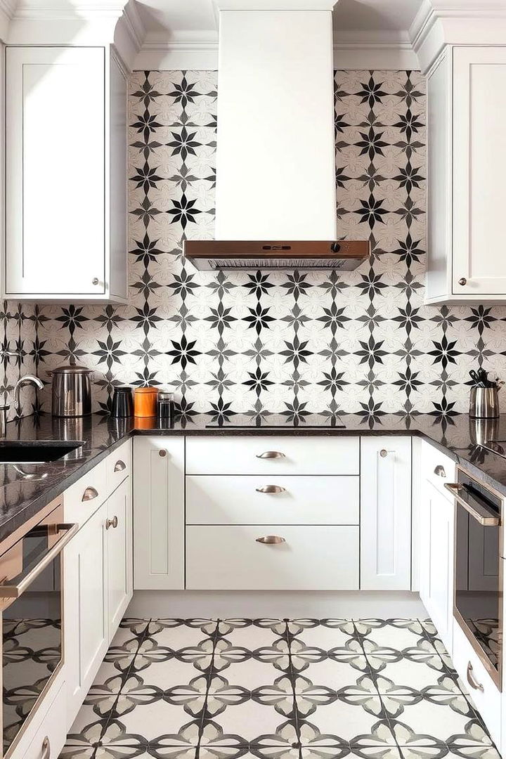 Geometric Precision - 22 Kitchen Backsplash Ideas