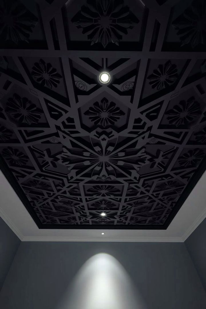 Geometric Precision Elements - 22 black ceiling ideas