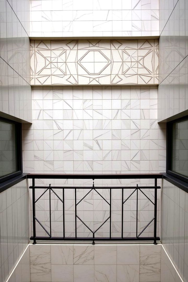 Geometric Precision Tiles - 22 Balcony Tiles Ideas
