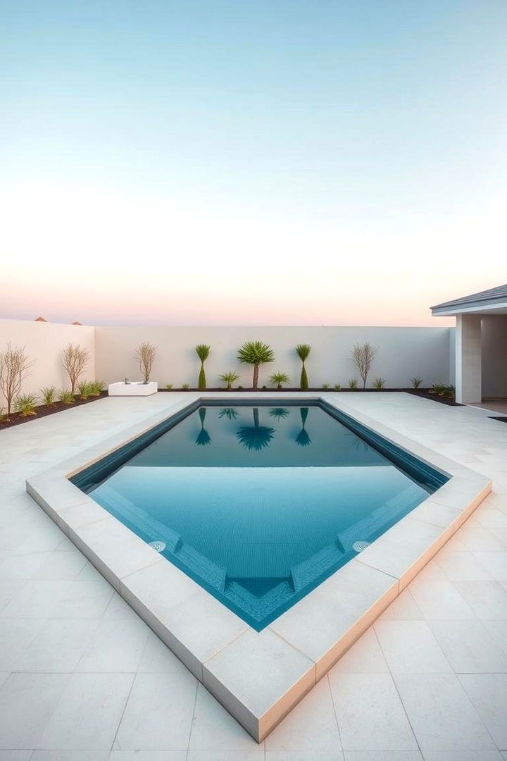 Geometric Shaped Pool - 22 Semi Inground Pool Ideas