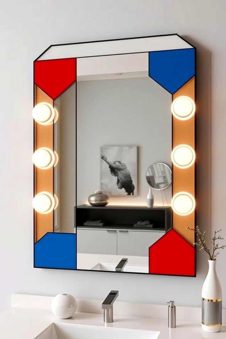 Geometric Shapes Reflection Painting - 22 Mirror Painting Ideas
