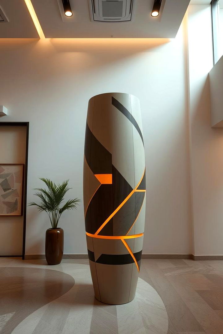 Geometric Shapes and Clean Lines - 22 Large Floor Vase Decoration Ideas