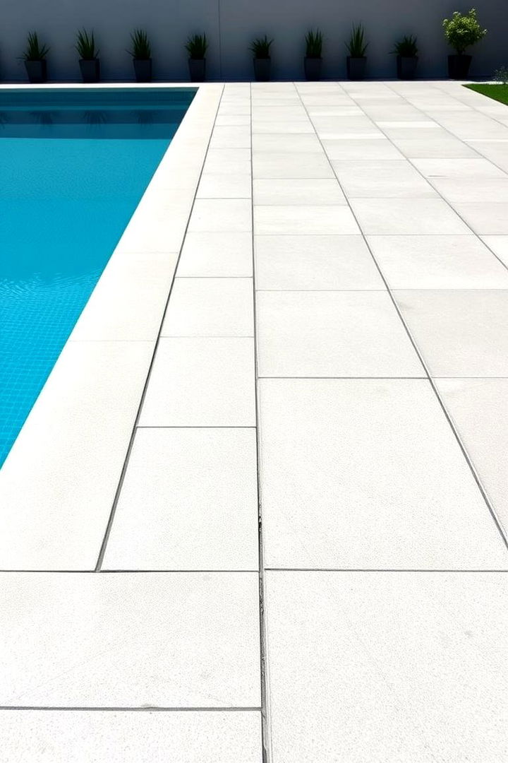 Geometric Shapes for Edges - 22 Concrete Pavers Around Pool Ideas