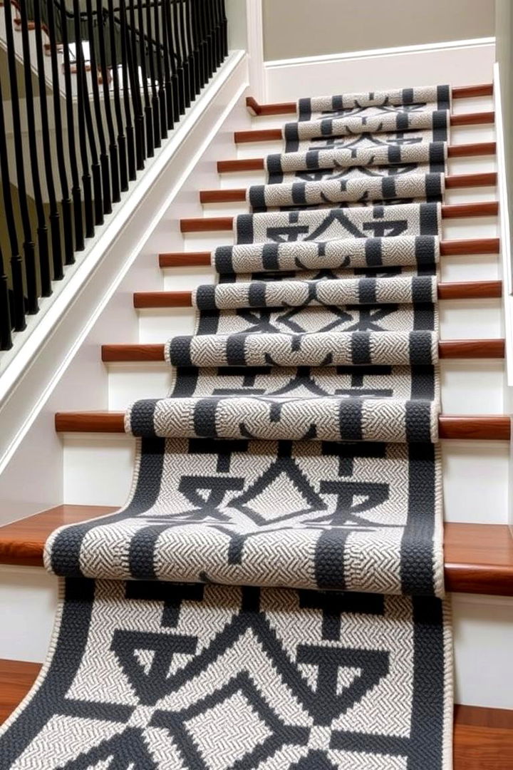 Geometric Symmetry - 22 Stair Runner Ideas