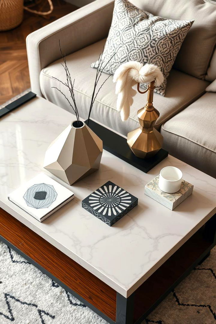 Geometrical Patterns Focus - 22 Coffee Table Decor Ideas