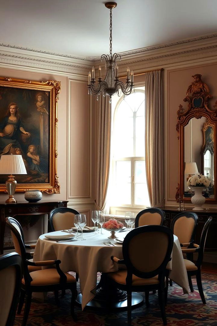 Gilded Wall Art and Mirrors - 22 Formal Dining Room Ideas