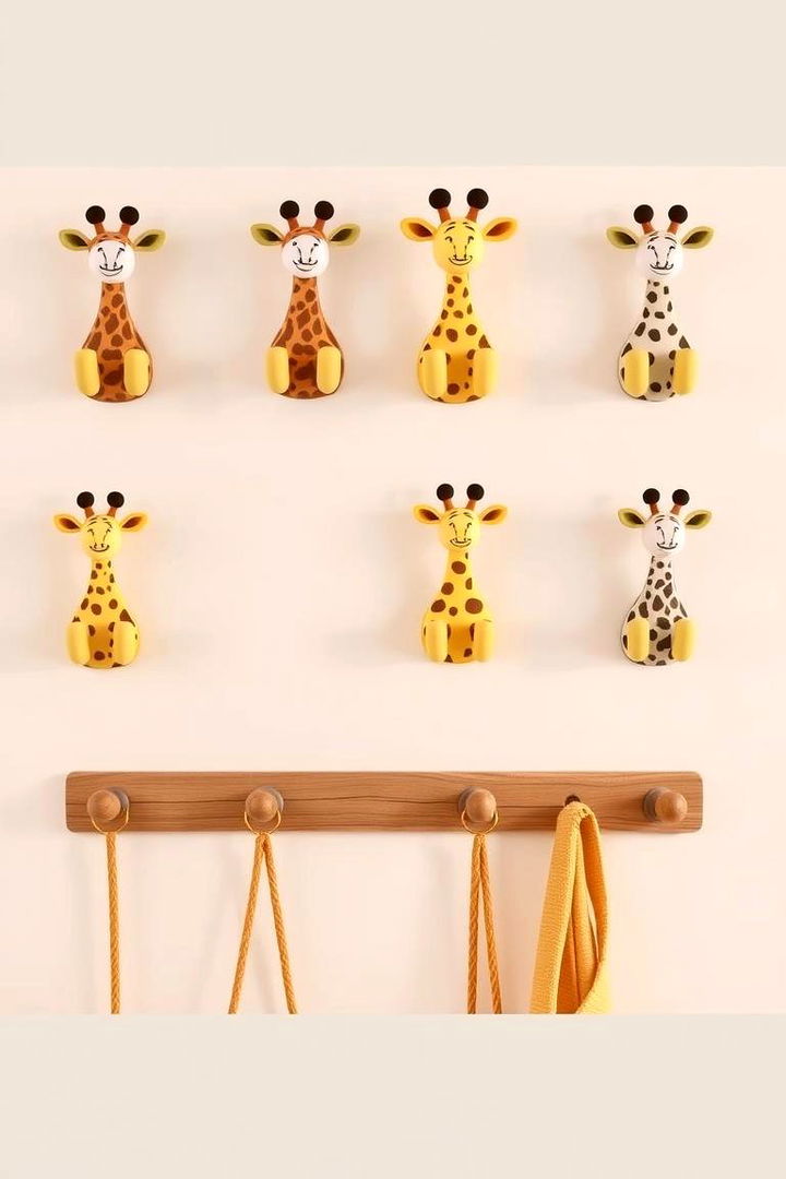 Giraffe Themed Wall Hooks - 22 Giraffe Nursery Ideas