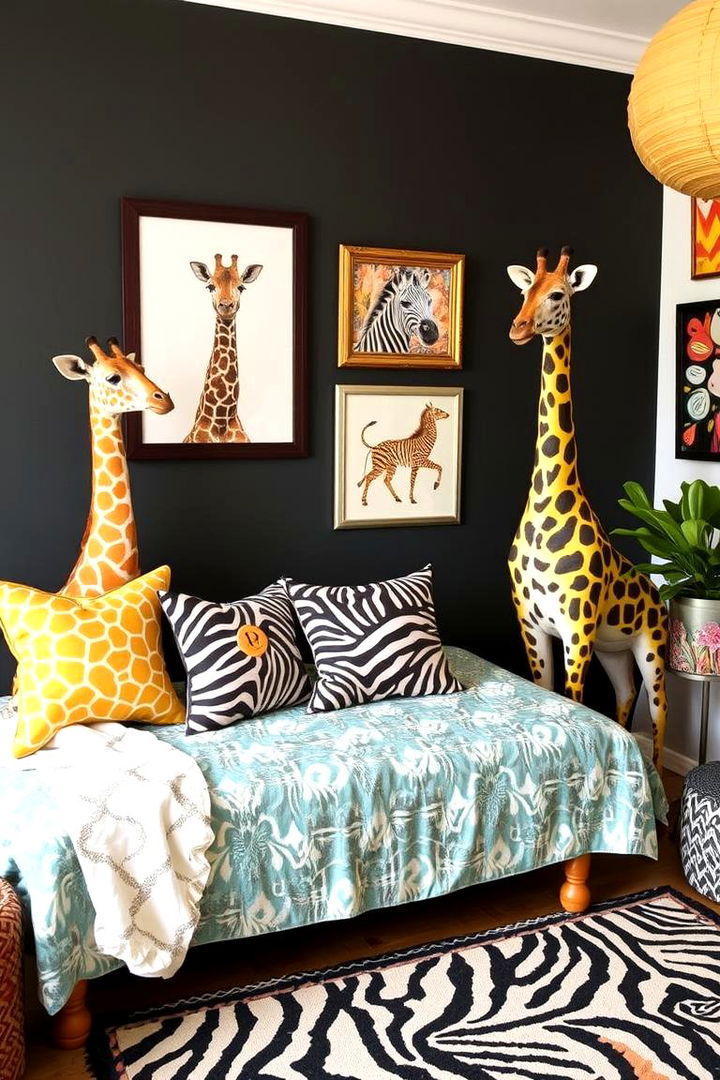 Giraffe and Zebra Motif Decor - 22 Safari Nursery Decor Ideas