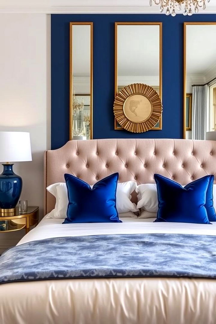 Glamorous Blue Touch Accents - 22 Royal Blue Bedroom Ideas