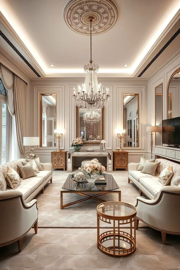 Glamorous Cream Allure - 22 Cream Living Room Ideas