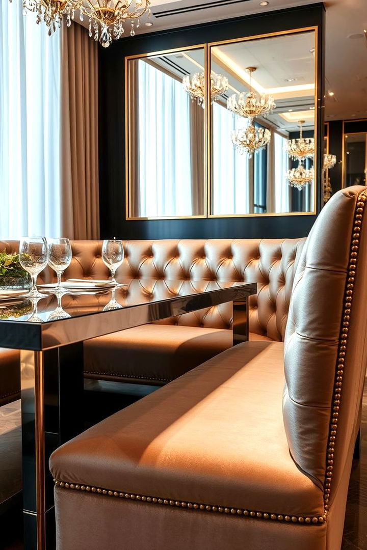 Glamorous Dining Benches - 22 Glam Dining Room Ideas
