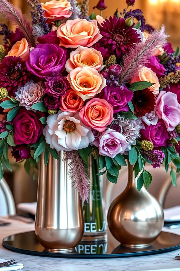 Glamorous Floral Arrangements - 22 Great Gatsby Wedding Ideas