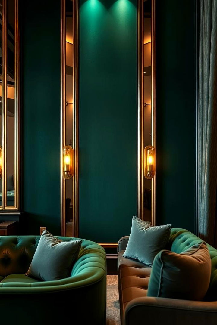 Glamorous Jewel Tone Effect - 22 Dark Green Accent Wall Ideas