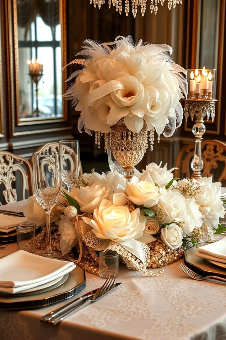 Glamorous Layered Arrangements - 22 Dining Room Table Decor Ideas