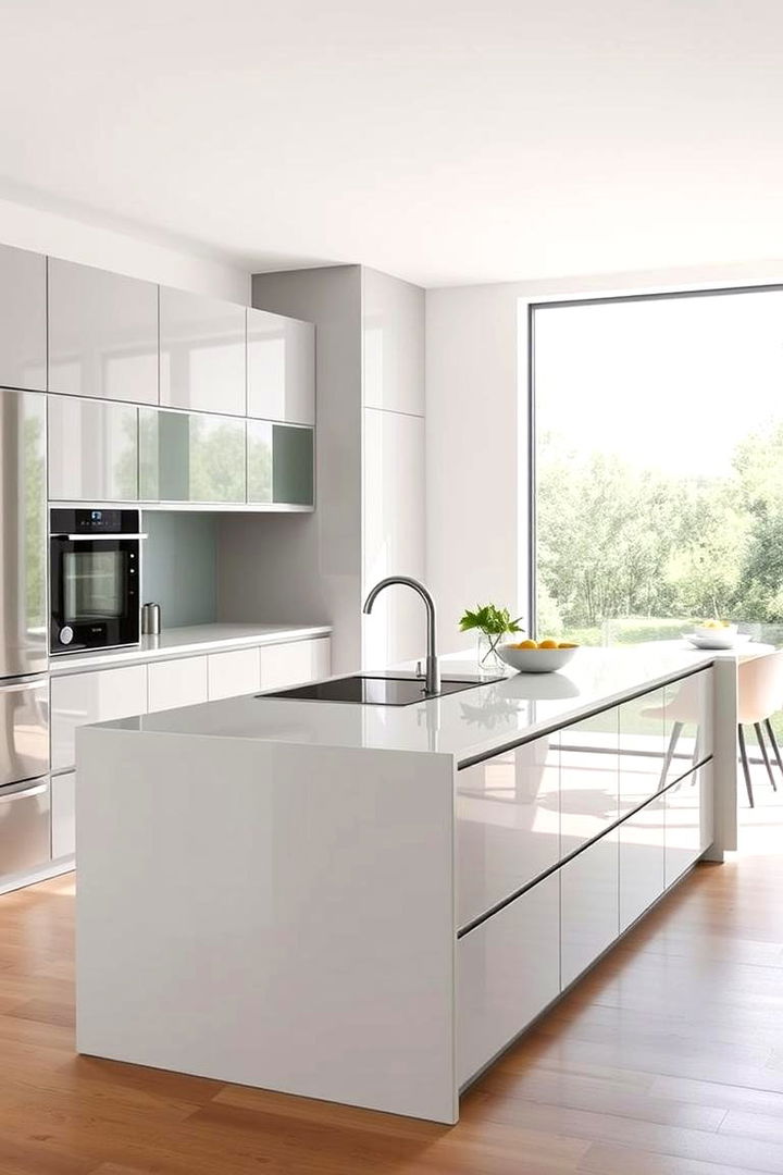 Glass Back Panels - 22 Kitchen Island Back Panel Ideas