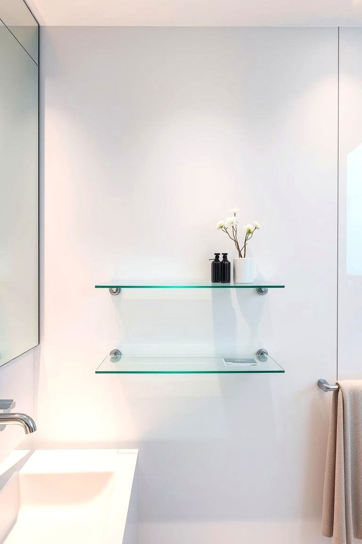 Glass Bathroom Shelves - 22 Bathroom Shelf Ideas