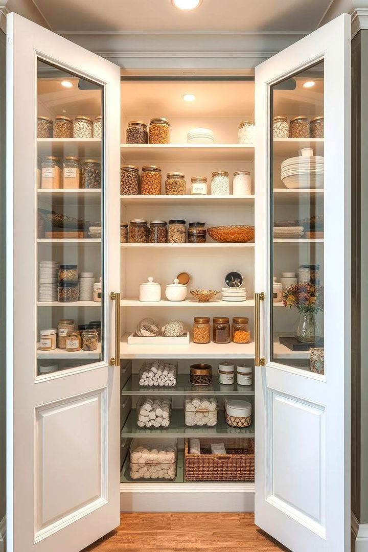 Glass Door Pantries - 22 Corner Pantry Ideas