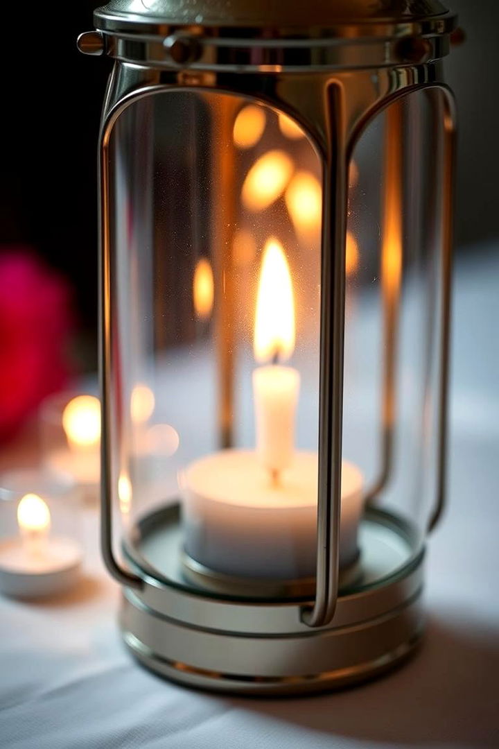 Glass Encased Candle Lantern - 22 Lantern Centerpiece Ideas