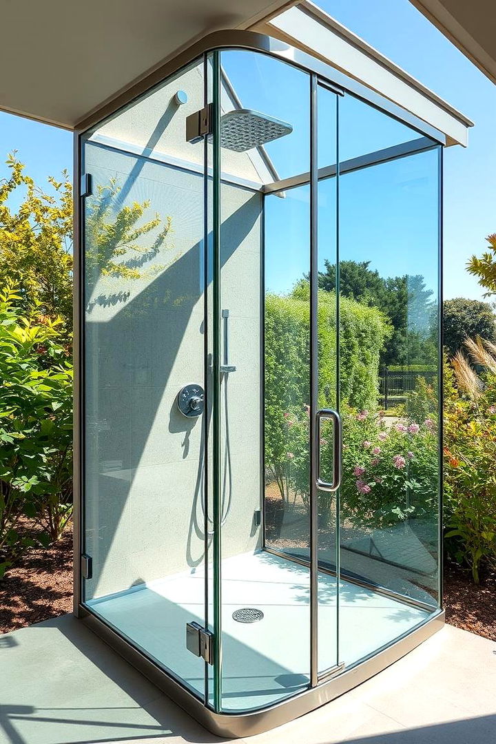 Glass Enclosed Outdoor Shower - 22 Outdoor Shower Ideas