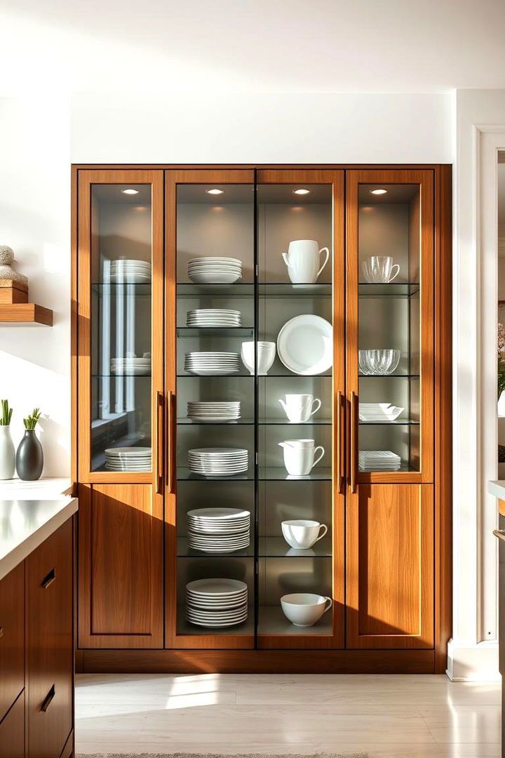 Glass Front Cabinetry - 22 Blind Corner Kitchen Cabinet Ideas
