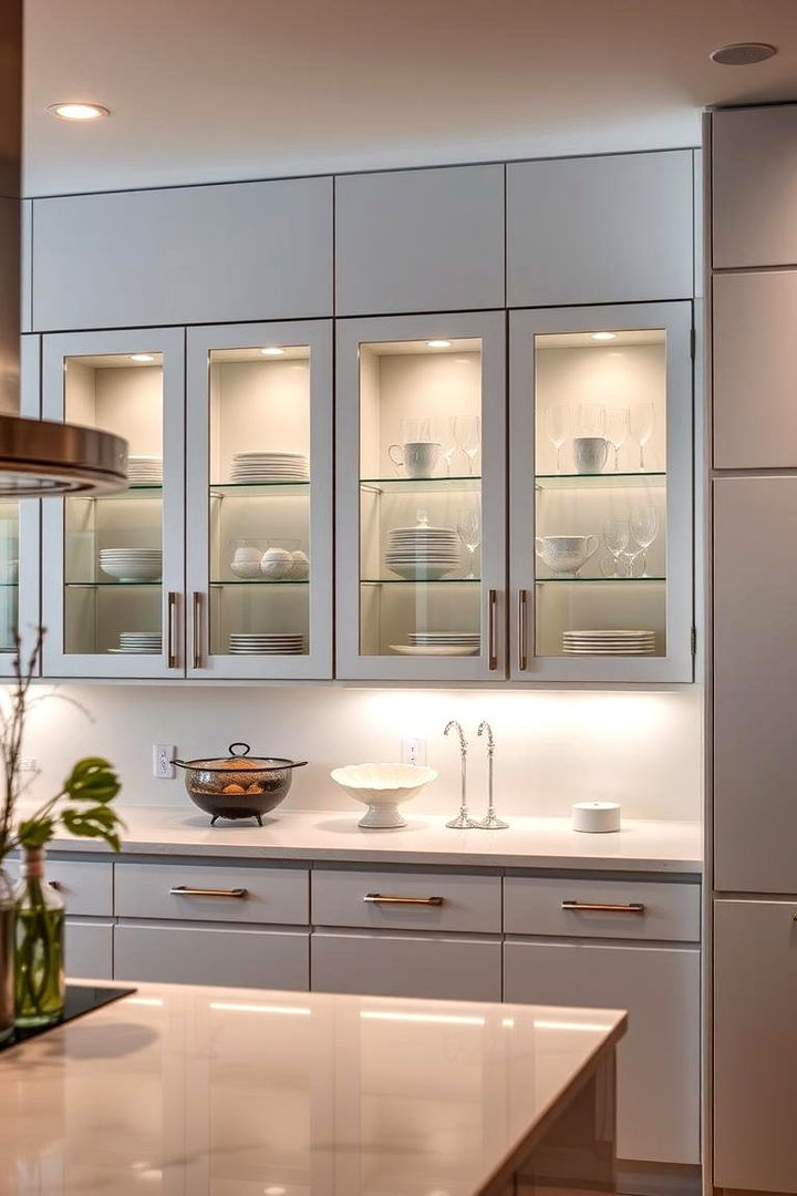 Glass Front Cabinets for Display - 22 Kitchen Cabinet Ideas