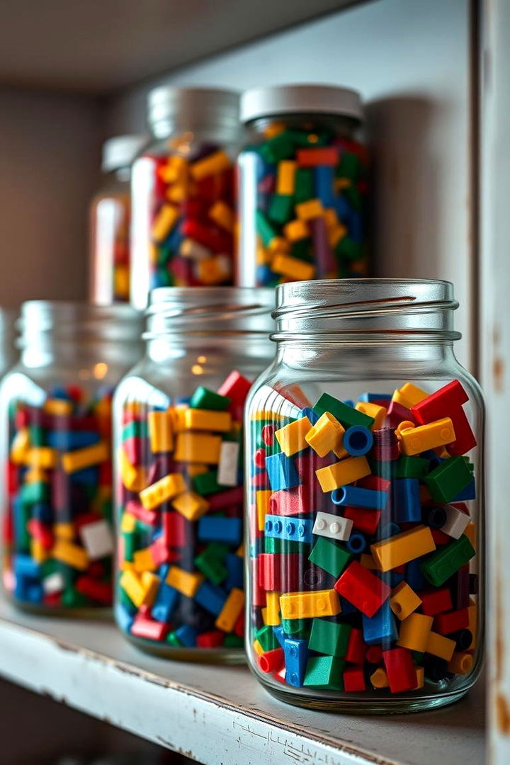 Glass Jars Organization - 22 Lego Storage Ideas