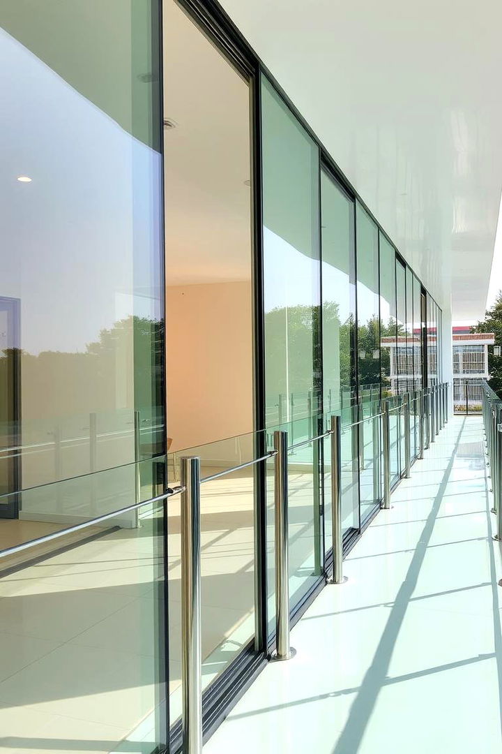 Glass Panel Elegance - 22 Balcony Railing Design Ideas
