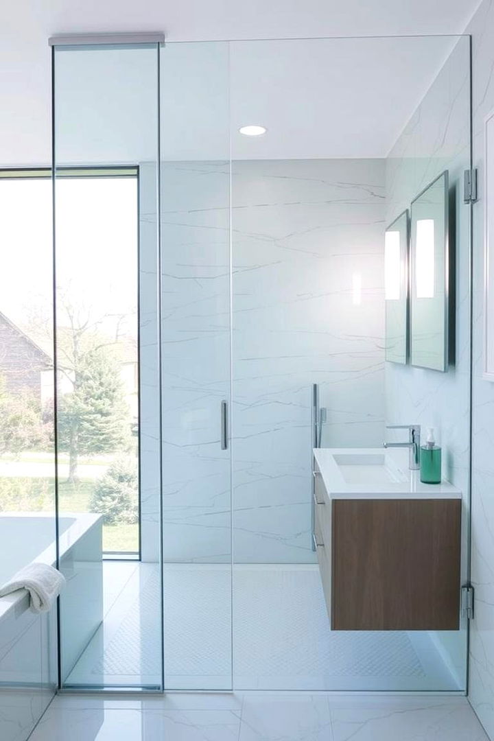 Glass Pocket Doors - 22 Bathroom Pocket Door Ideas