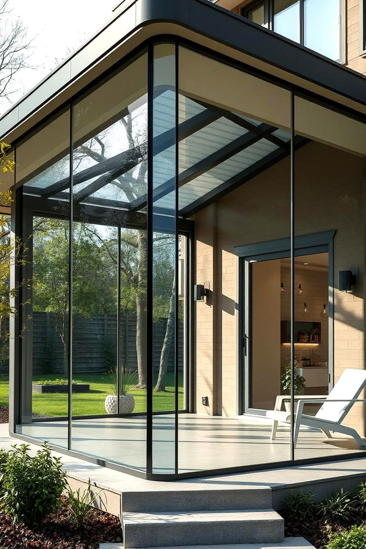 Glass Porch with Smart Home Integration - 22 Glass Porch Design Ideas