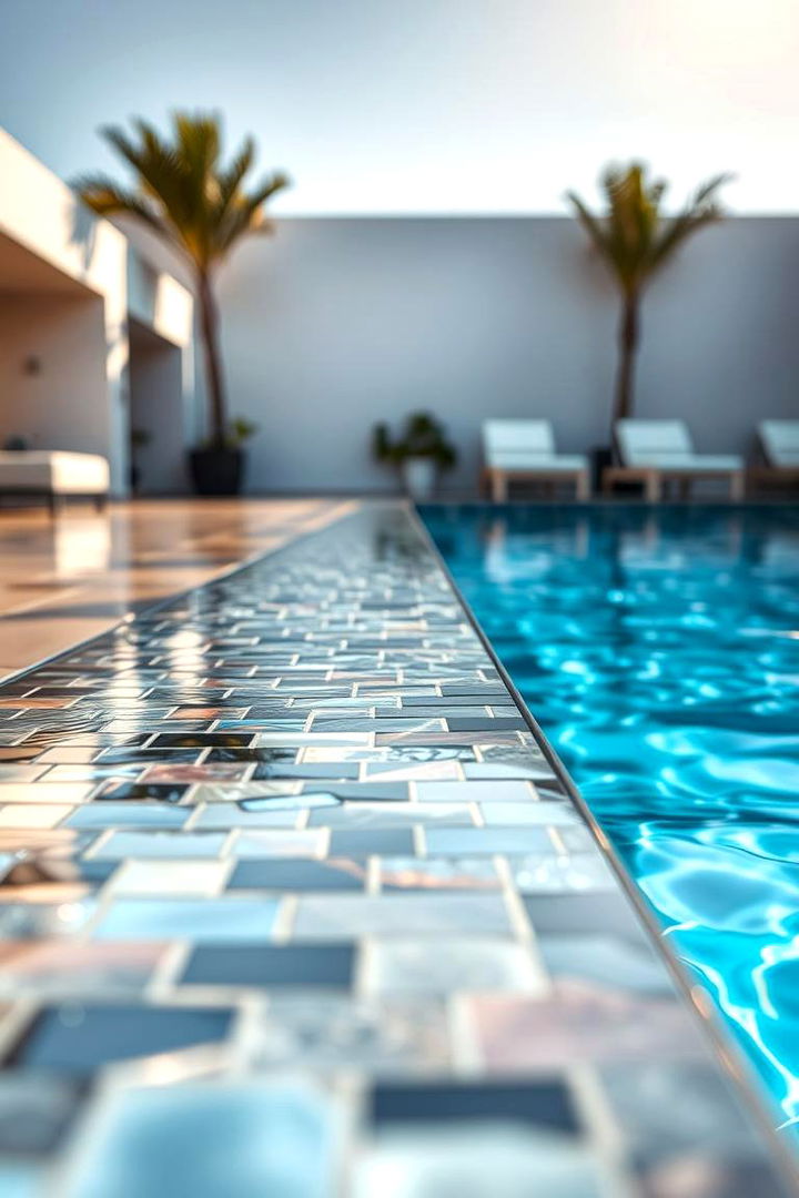Glass Tile Brilliance - 22 Waterline Pool Tile Ideas