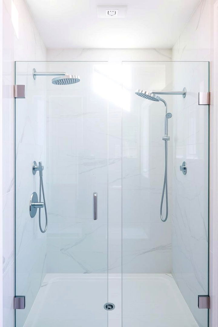 Glass Wall Ambiance - 22 Double Shower Ideas
