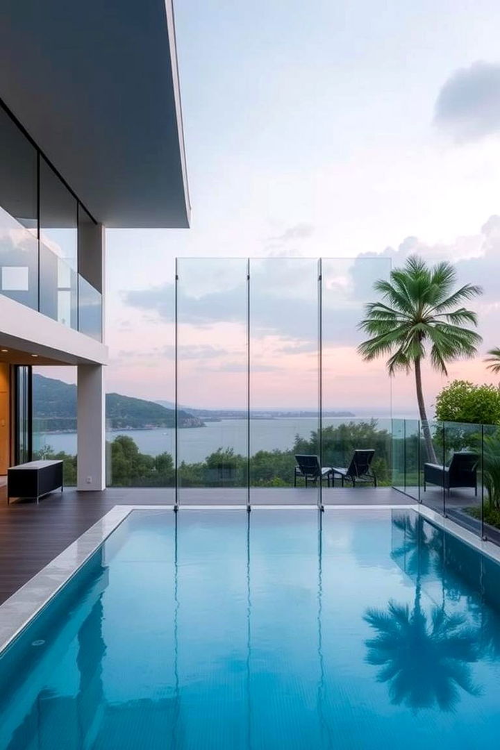 Glass Wall Lagoon Pool - 22 Lagoon Pool Ideas